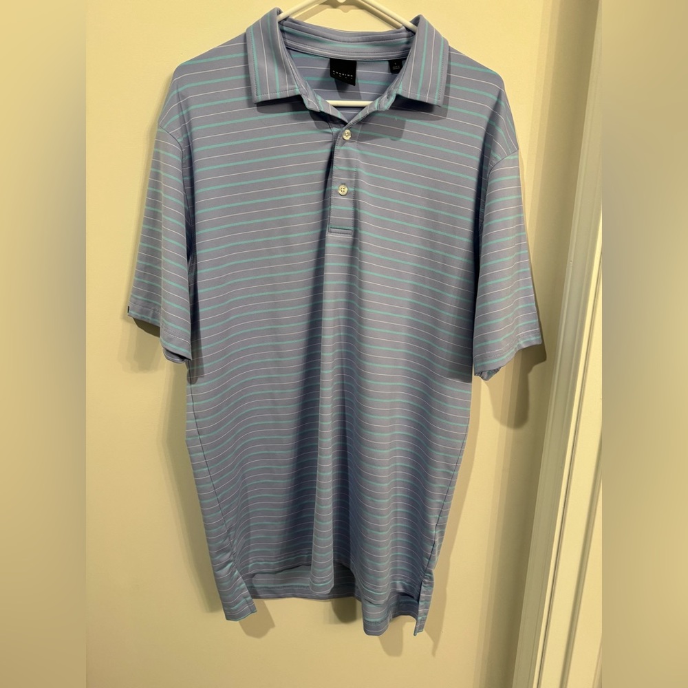 Dunning Golf Men's Short Sleeve Golf Polo Shirt Size Large‎